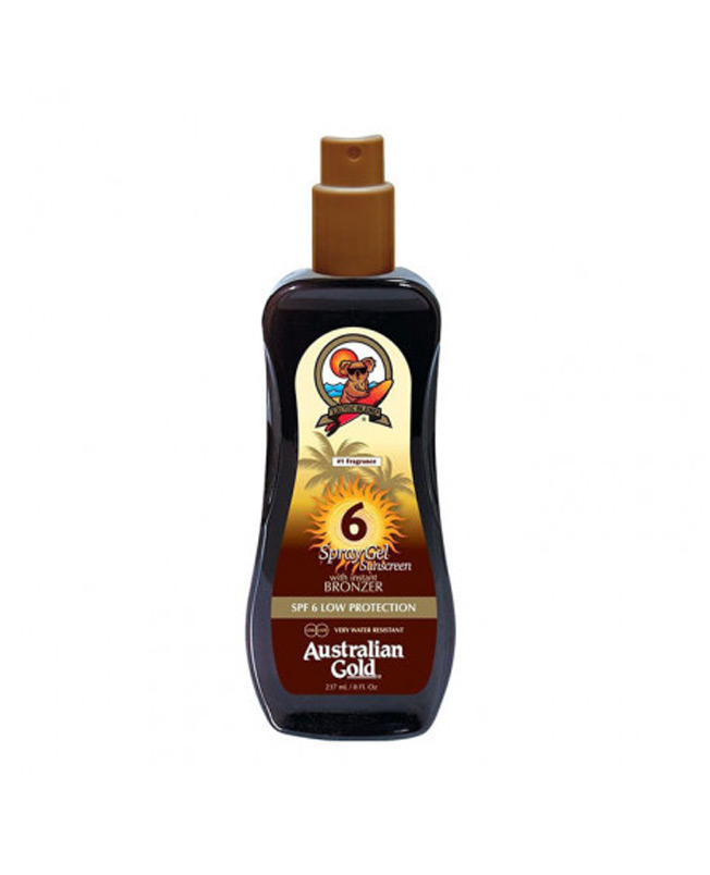 Protezione Solare SPF6 Spray Gel with Bronzer Australian Gold Acquista Online Spray Parfums